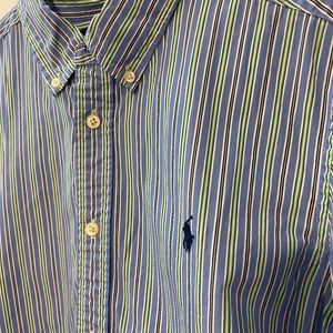 EUC Ralph Lauren striped button down dress shirt. Boys XL (18/20).